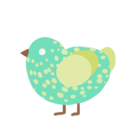 sugarmint, a mint and lemon chicken with a speckle pattern