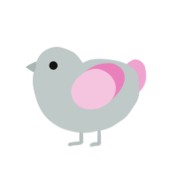 Blänq Canvãssé, a silver and pink chicken