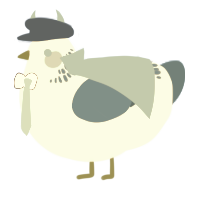A apple and sapphire chicken with a neck-band pattern