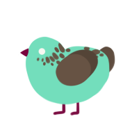 (unnamed), a mint and bark chicken with a neck-speckle pattern