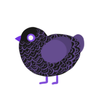 A sable and overcast chicken with a double-lace pattern