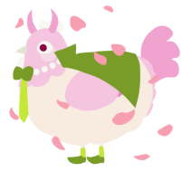 A cream and pink chicken with a head pattern
