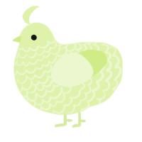 A apple chicken with a lace pattern