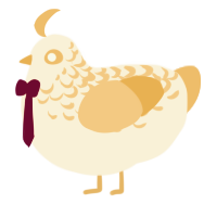 A cream and honey chicken with a half-lace pattern
