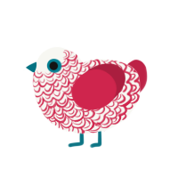 (unnamed), a white and crimson chicken with a double-lace pattern