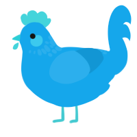 A sky chicken with a neck-speckle pattern
