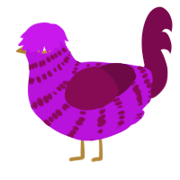 berry smoothie, a amethyst and wine chicken with a bar pattern