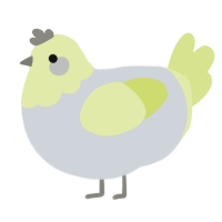 A mist and lemon chicken with a head pattern