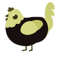 A sable and lemon chicken with a head pattern