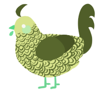A lemon and olive chicken with a double-lace pattern