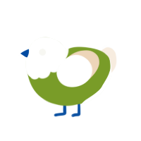 (unnamed), a chartreuse and cream chicken with a head pattern