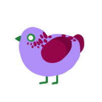 (unnamed), a lilac and maroon chicken with a neck-speckle pattern