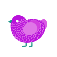 (unnamed), a amethyst and orchid chicken with a lace pattern