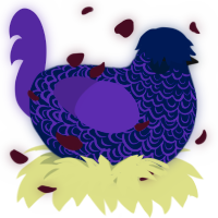 A tumblr and overcast chicken with a double-lace pattern