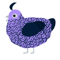 A lilac and tumblr chicken with a double-lace pattern