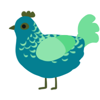 A sea and spring chicken with a half-lace pattern