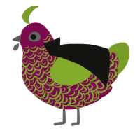 A wine and chartreuse chicken with a double-lace pattern