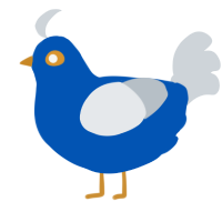 Sky Blue, a ultramarine and mist chicken