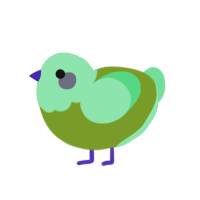 A chartreuse and spring chicken with a head pattern