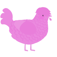A leaf chicken with a lace pattern