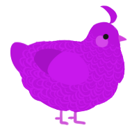 A amethyst chicken with a double-lace pattern