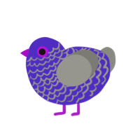 (unnamed), a indigo and ash chicken with a lace pattern