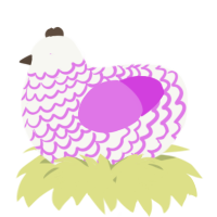 A white and orchid chicken with a lace pattern