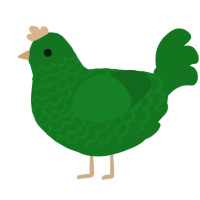 A leaf chicken with a lace pattern