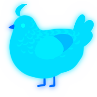 A sky chicken with a half-lace pattern