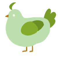 A gluppy and chartreuse chicken