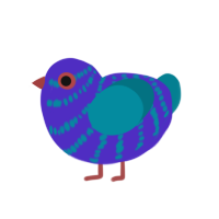 Blueberry Hill, a navy and sea chicken with a speckle pattern