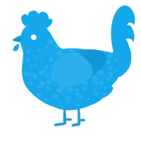 A sky chicken with a speckle pattern