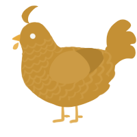 A gold chicken with a lace pattern