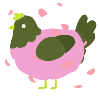 A pink and olive chicken with a head pattern