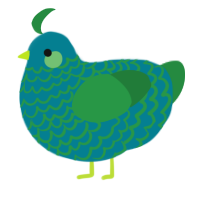 A sea and viridian chicken with a lace pattern