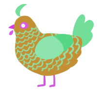 A gold and spring chicken with a lace pattern