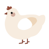 A cream chicken