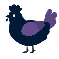 A tumblr and overcast chicken