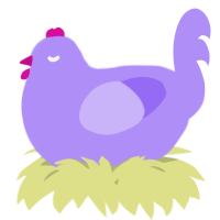A lilac chicken