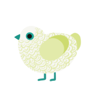 (unnamed), a white and lemon chicken with a double-lace pattern