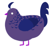 A overcast and navy chicken with a half-lace pattern