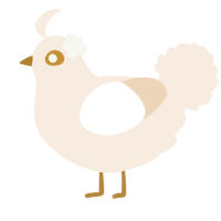 A cream chicken