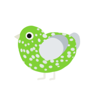 (unnamed), a grass and mist chicken with a speckle pattern