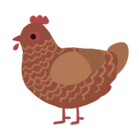 A russet and brown chicken with a lace pattern