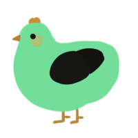 Mint Choco, a spring and black chicken