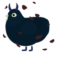 A tumblr chicken with a head pattern