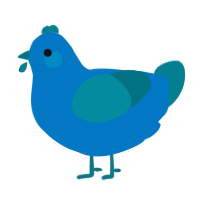 A sapphire and sea chicken
