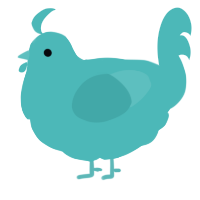 A red chicken