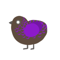 (unnamed), a bark and violet chicken with a half-lace pattern