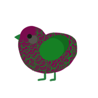 (unnamed), a wine and leaf chicken with a double-lace pattern